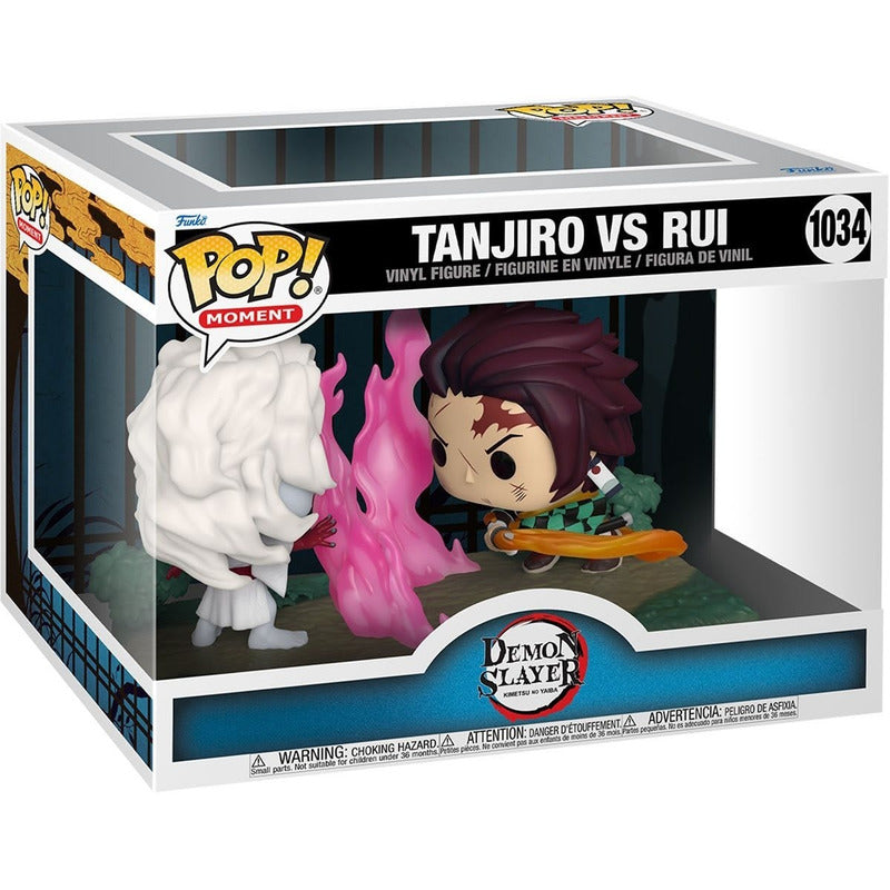 Figura Funko Pop Moment Tanjiro V/s Rui - Demon Slayer 1034 Variante