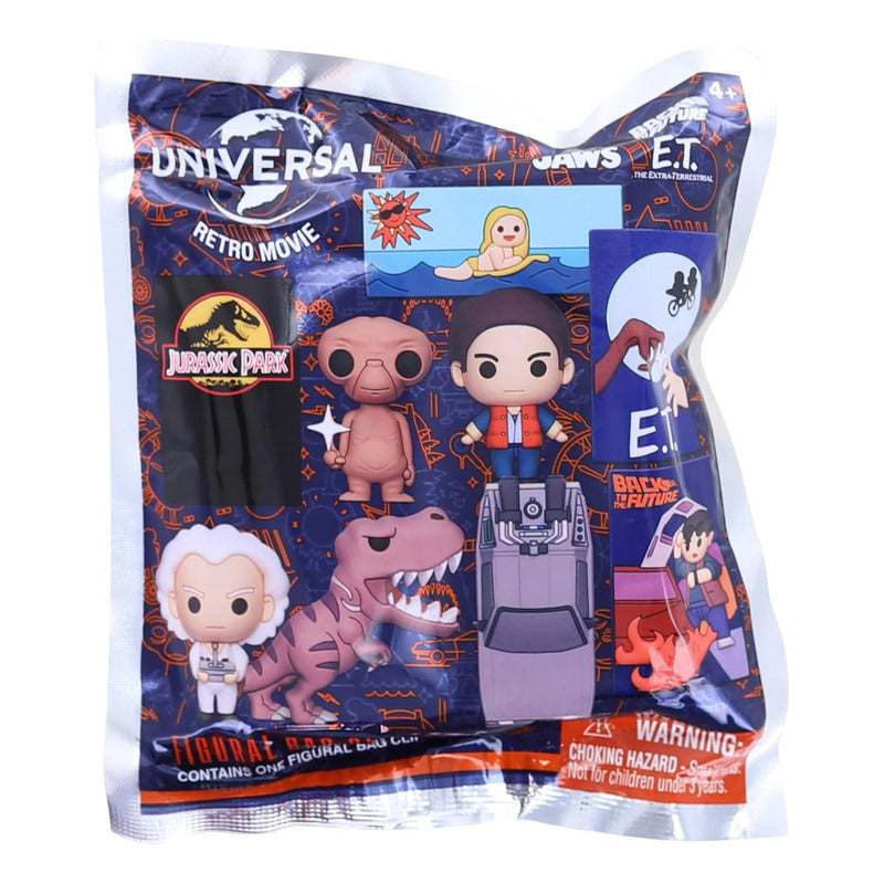 Llavero 3d Sorpresa - Universal Retro Movie - Monogram Azul Acero Monogram  Universal Studio