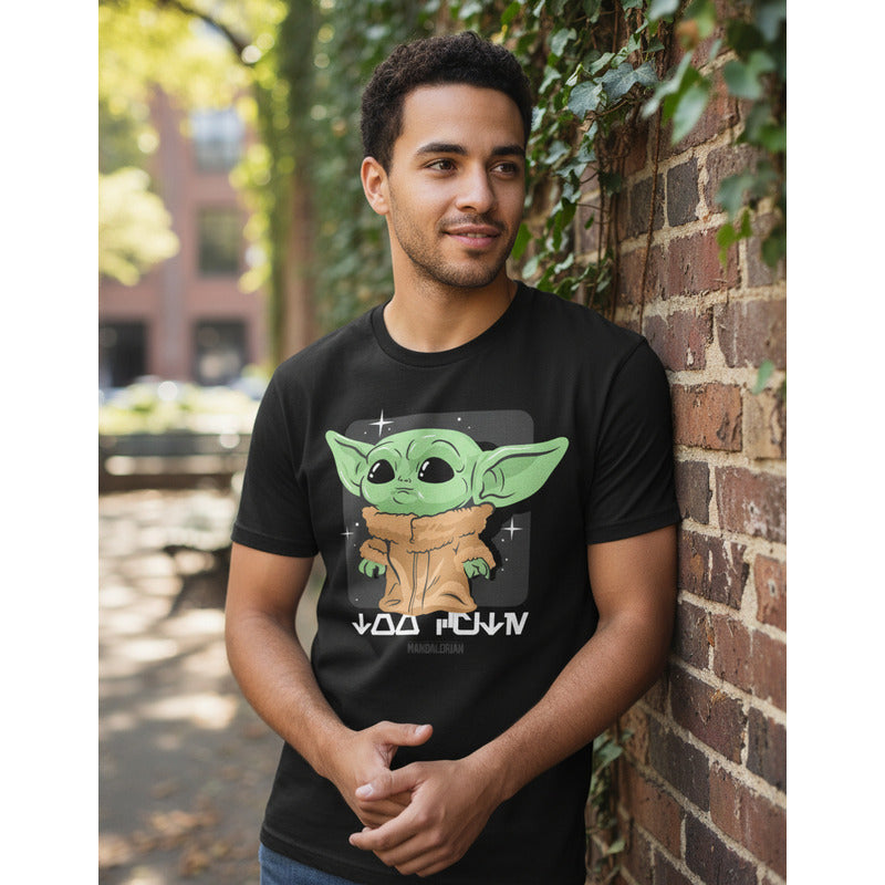Polera Funko Child Lookin Cyute - The Mandalorian, Talla M Negro The Child M Liso