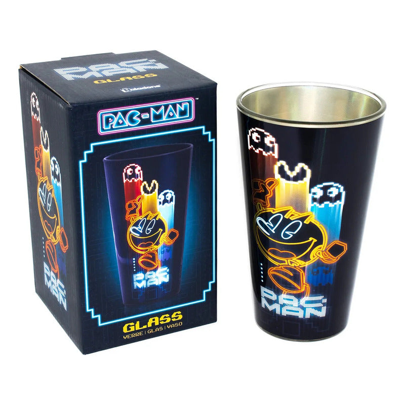 Vaso Palace Pac-man Vintage De Vidrio 300ml. Azul