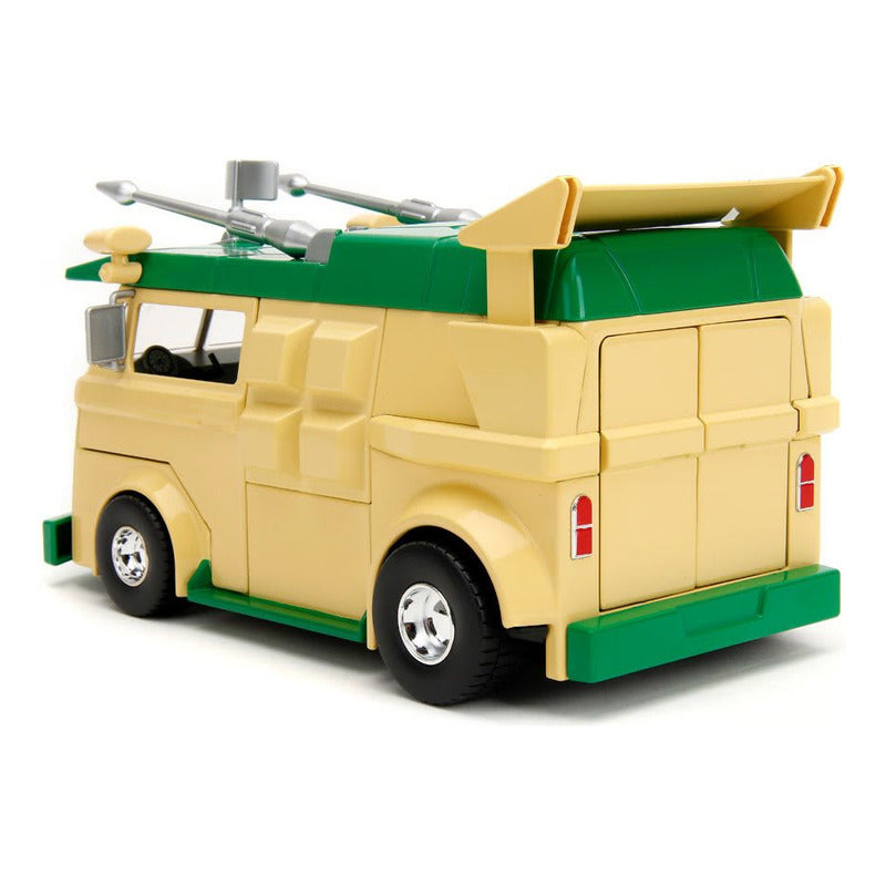 Furgón Tortugas Ninja 1:24 Más Figura Donatello Metálicos Verde Jada Nickelodeon Tortugas Ninja Wagon