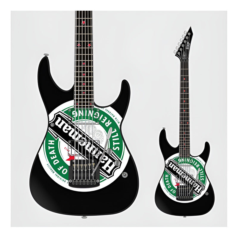 Mini Guitarra Jeff Hanneman Heineken - Axe Heaven Verde Axe Heaven Jeff Hanneman 14