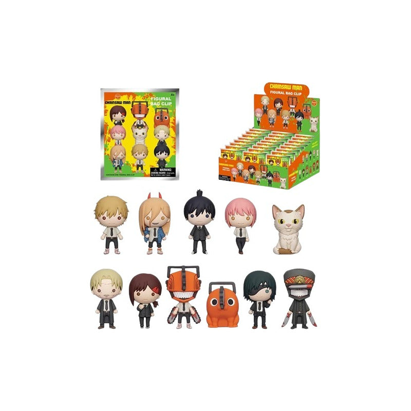 Llavero 3d Sorpresa - Chainsaw Man - Monogram Amarillo Monogram