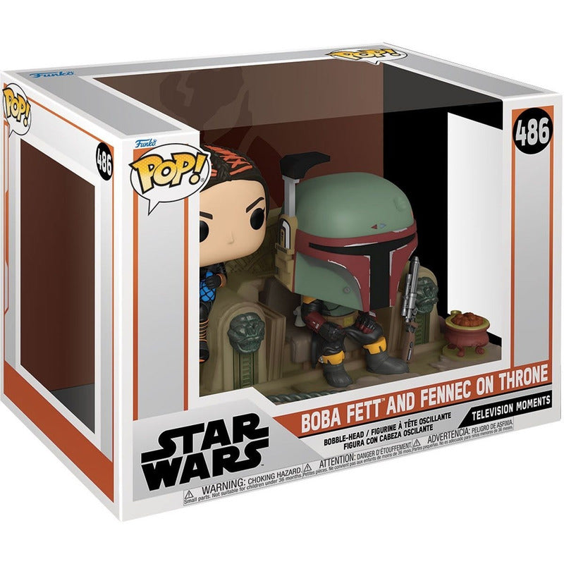 Funko Pop Star Wars Moment - Boba Fett Y Fennec On Throne Variante