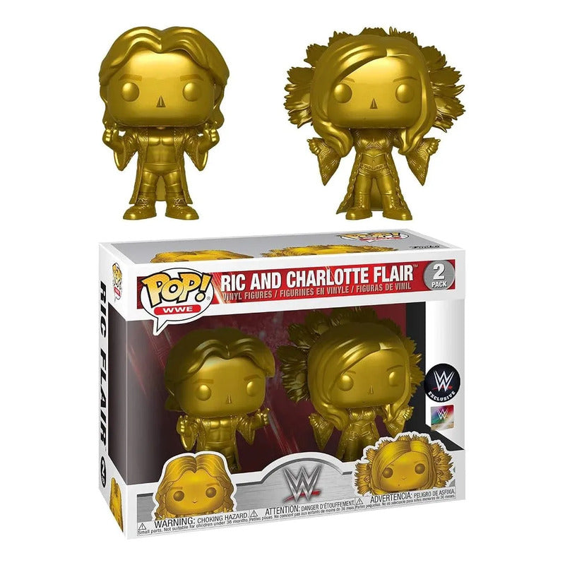Funko Pop - Wwe - Exclusivo Ric And Charlotte Flair - Pack 2