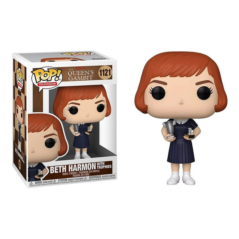 Funko Pop! Beth Harmon Con Trofeos De Gambito De Dama En Vinilo