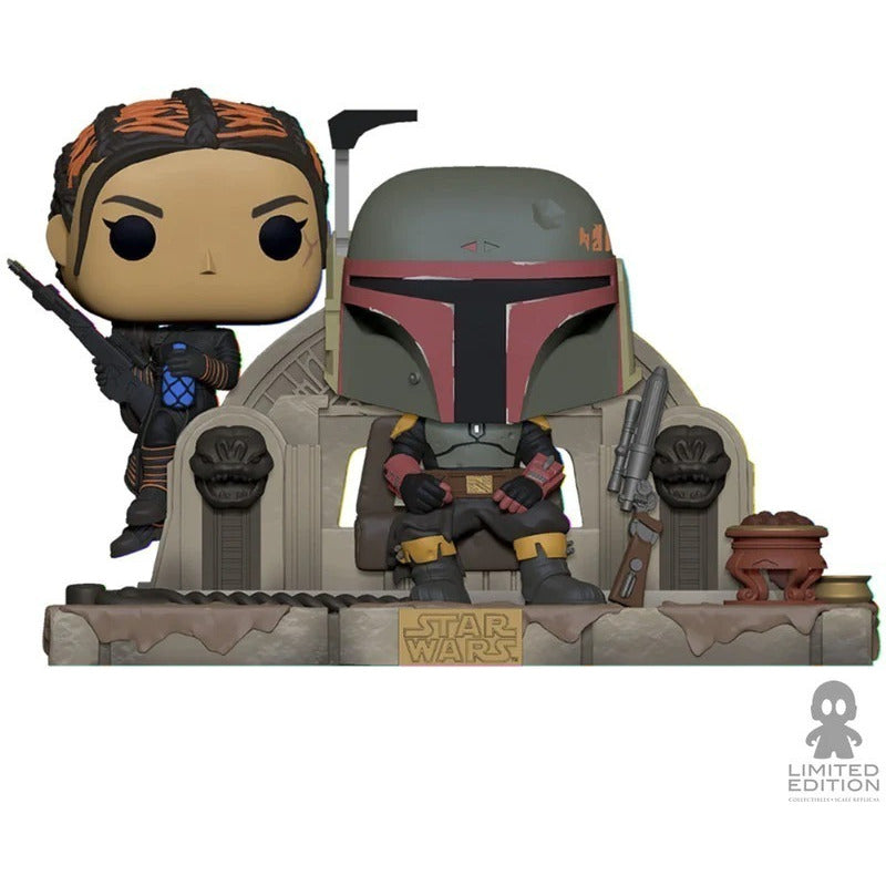 Figura Funko Pop Boba Fett Y Fennec Shand En Trono Star Wars