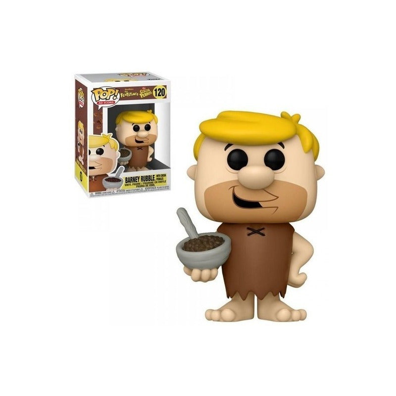 Funko Pop, Barney Rubble W/cereal-120 Picapiedras Pablo