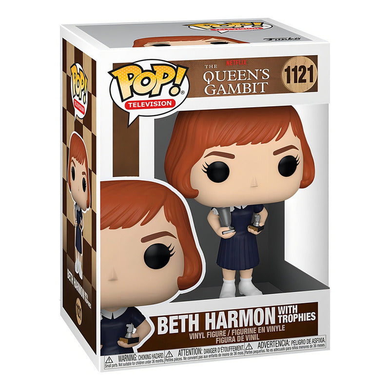 Funko Pop! Beth Harmon Con Trofeos De Gambito De Dama En Vinilo