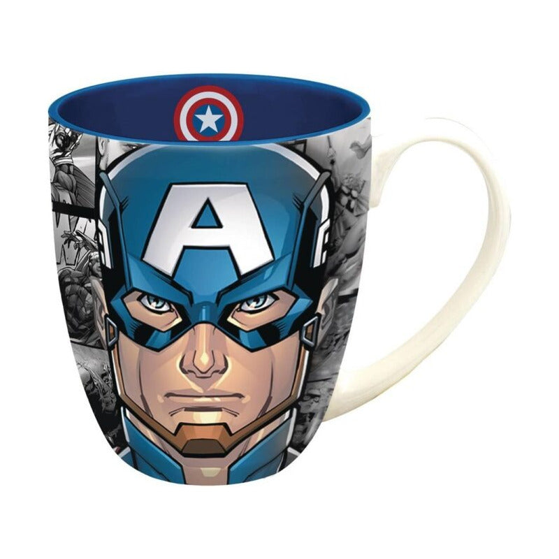 Taza Capitán América 355 Ml - Monogram Azul Capitán América