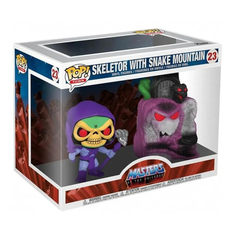 Figura De Acción Skeletor With Snake Mountain De Funko Pop! Town