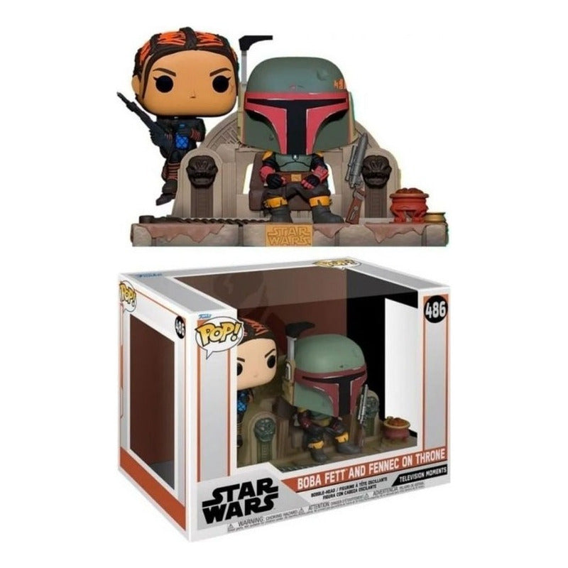 Figura Funko Pop Boba Fett Y Fennec Shand En Trono Star Wars