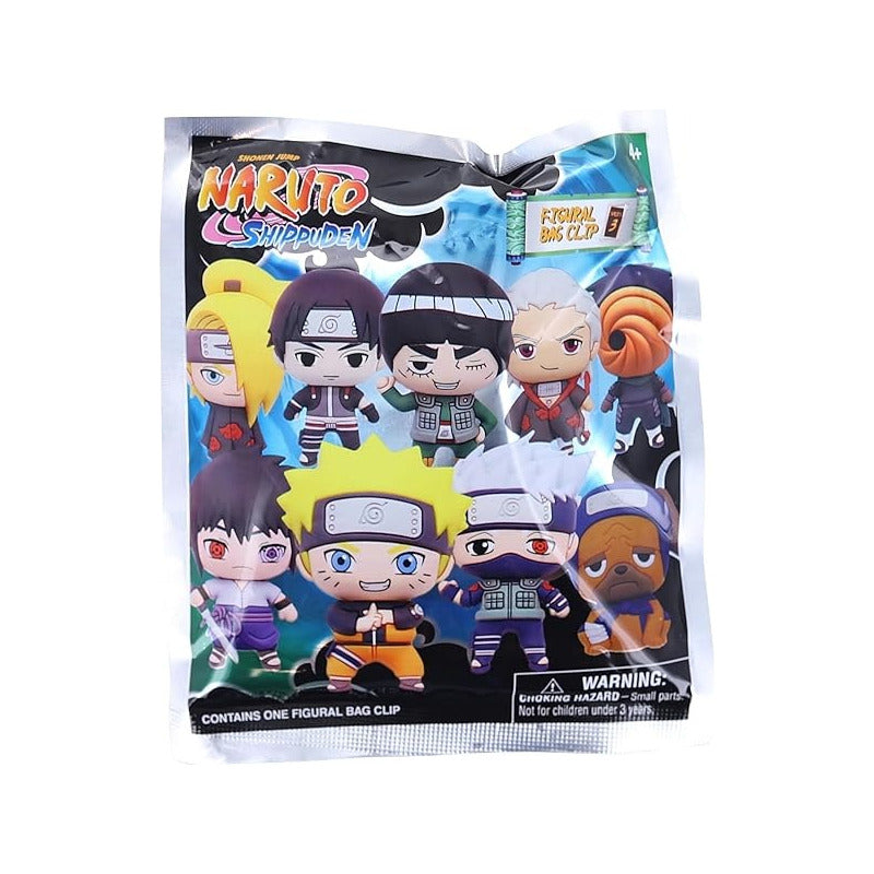 Llavero Sorpresa 3d Monogram Naruto Shippuden Negro 5cm Goma
