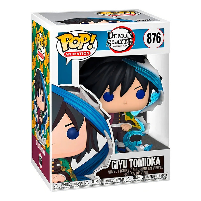 Figura De Acción Funko Pop! Animation Giyu Tomioka #876 De Demon Slayer: Kimetsu No Yaiba