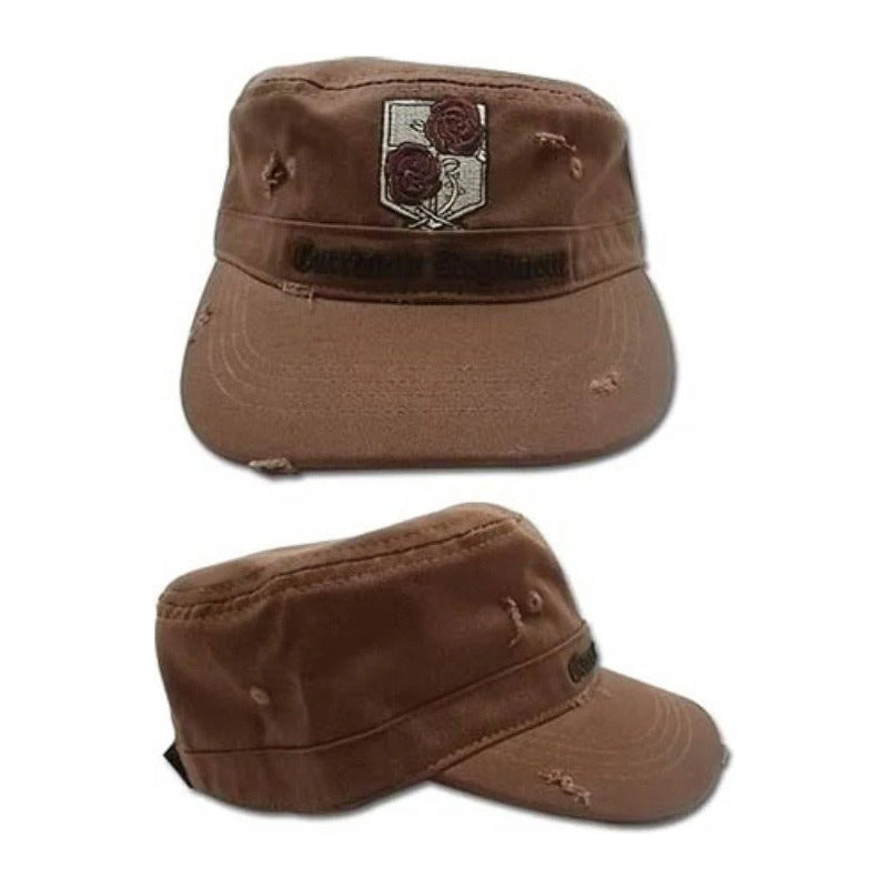 Attack On Titan Gorra De Cadete De La Guardia Estacionaria Café Standar