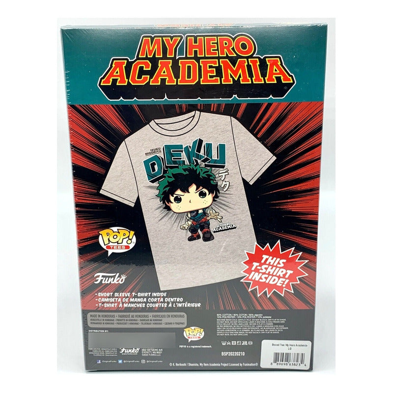 Polera Funko Deku Talla 2xl - My Hero Academia Gris Deku 2 Xl Liso