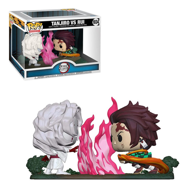 Figura Funko Pop Moment Tanjiro V/s Rui - Demon Slayer 1034 Variante