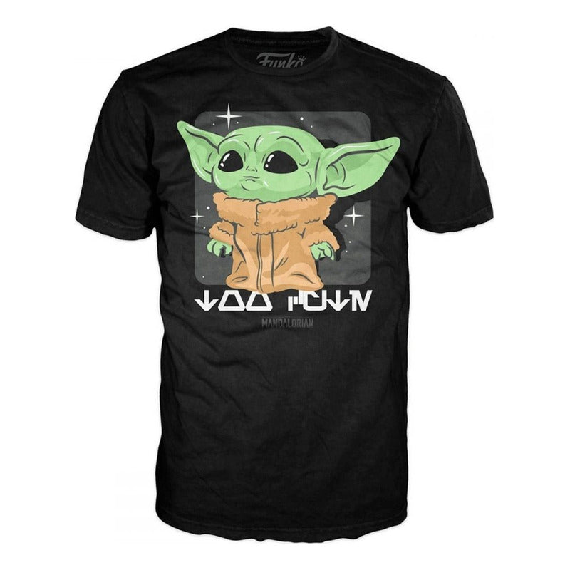 Polera Funko Child Lookin Cyute - The Mandalorian, Talla M Negro The Child M Liso