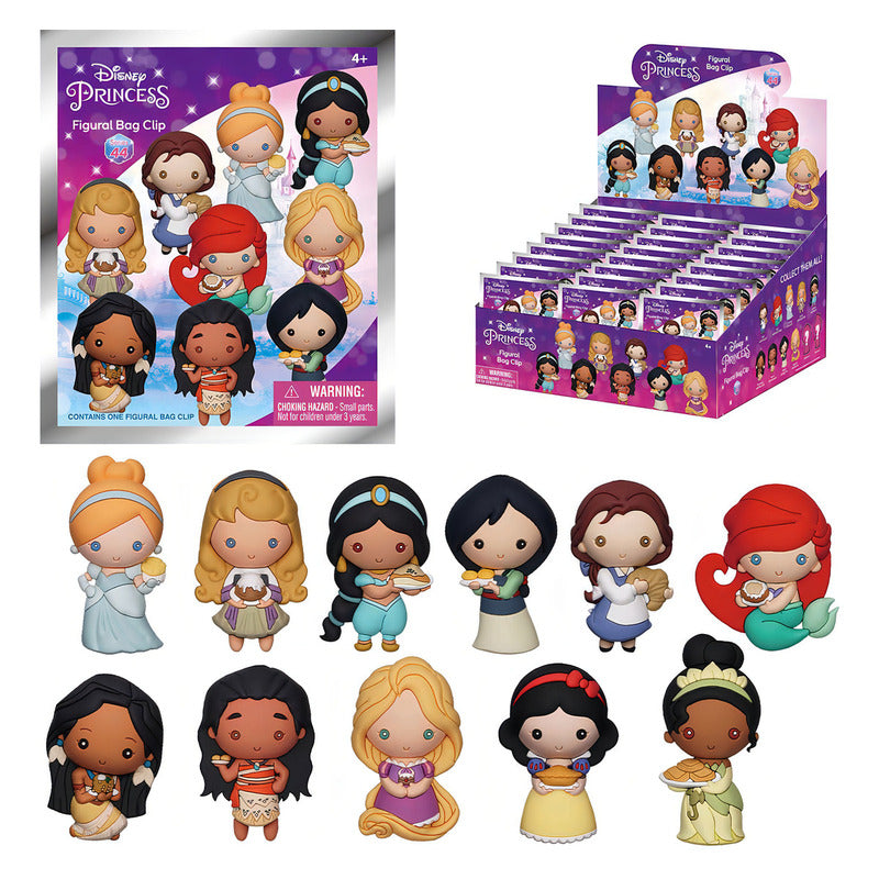 Llavero 3d Sorpresa Monogram De Princesas Disney Rosa Rosado