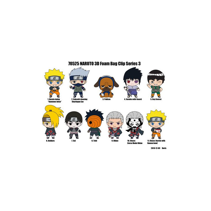 Llavero 3d Sorpresa - Naruto Shippuden - Monogram Negro Monogram  Naruto