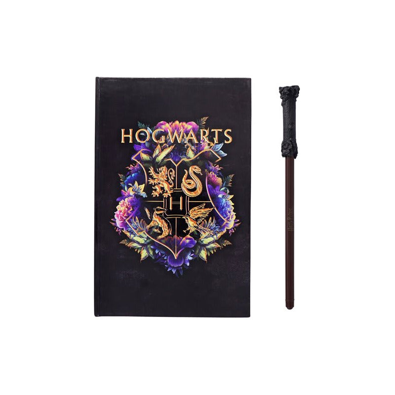 Libreta Harry Potter Hogwarts + Lápiz Varita Mágica Monogram  Hogwarts