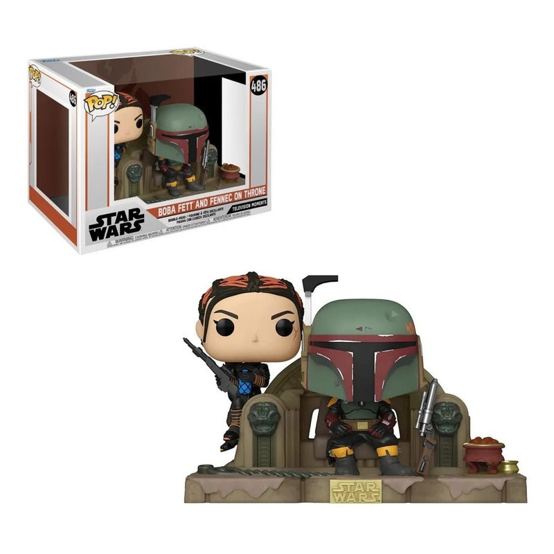 Figura Funko Pop Boba Fett Y Fennec Shand En Trono Star Wars