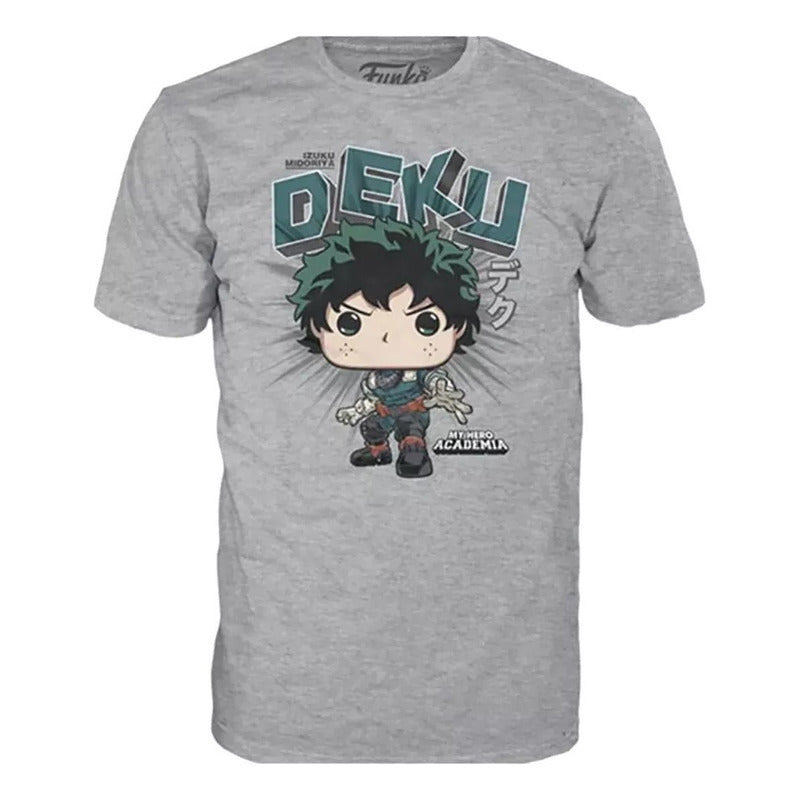 Polera Funko Deku Talla 2xl - My Hero Academia Gris Deku 2 Xl Liso